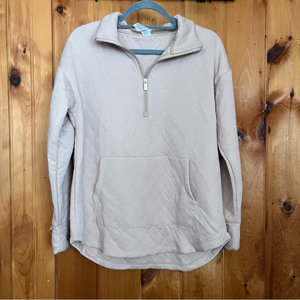 RBX Tan Quilted Half-Zip Pullover